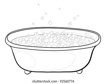 443 Bath Tub Outlined White Drawing Images, Stock Photos & Vectors ...