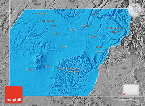 Political Map of Montezuma County, desaturated