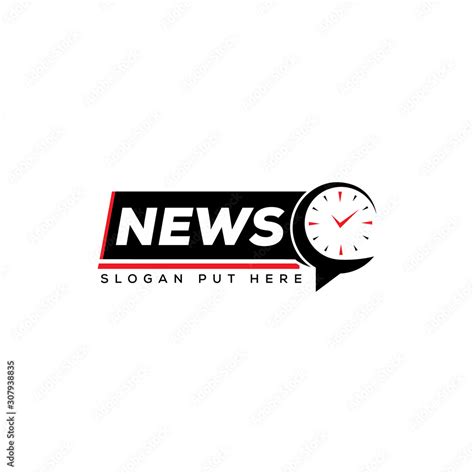 Creative and modern letter news clock or watch logo design template ...