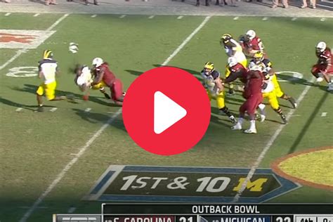 Jadeveon Clowney Hit: The Outback Bowl Blast vs. Michigan [VIDEO] | Fanbuzz