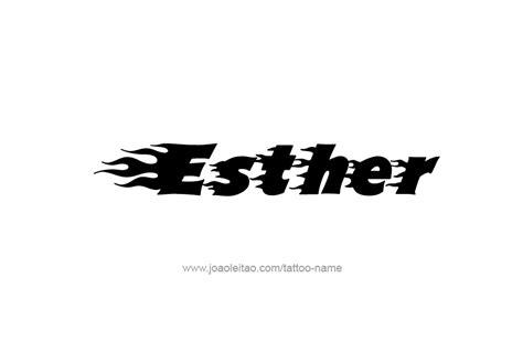 Esther Name Tattoo Designs