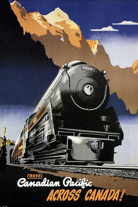 Travel Canadian Pacific Across Canada - Steam Engine Train - Retro ...