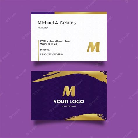 Free Vector | Gold foil business card template