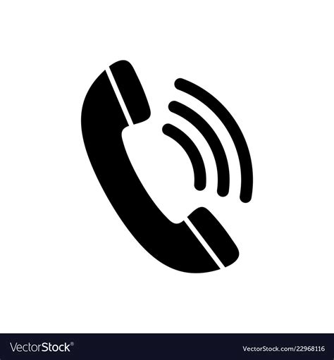 Phone icon in black and white telephone symbol Vector Image