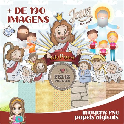 Kit Digital Jesus - Páscoa Cristã | Elo7 Produtos Especiais