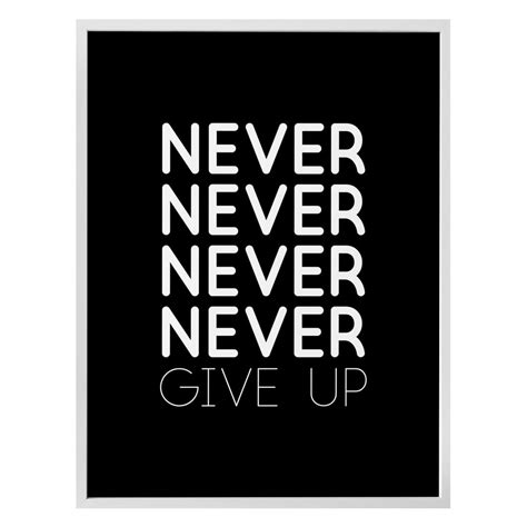 Poster Never give up | wall-art.com