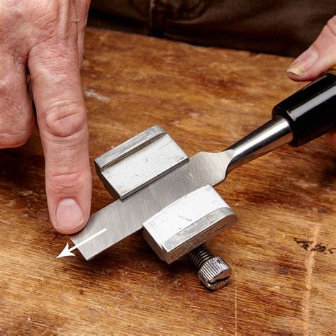 How to Sharpen a Chisel | Chisel sharpening, Chisel sharpening jig, Woodworking