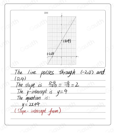 Solved: The diagram below shows the graph of a straight line for values f x from −3 to 3. 3 4 ...