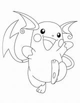 Raichu Pokemon Coloring Page sketch template