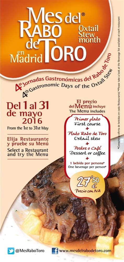 Llega el Mes del Rabo de Toro a 26 restaurantes de Madrid