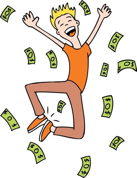 Cartoon Raining Money Clip Art drawing free image download