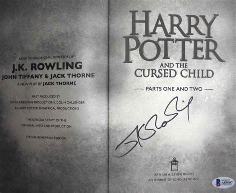 J.K. Rowling Harry Potter Signed Book Certified Authentic Beckett BAS COA