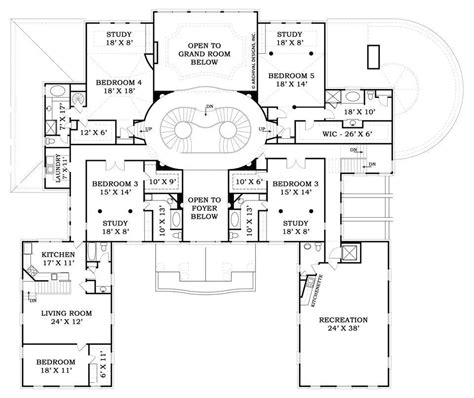 Fountainbleau | Open Floor Plan | Mansion House Plan