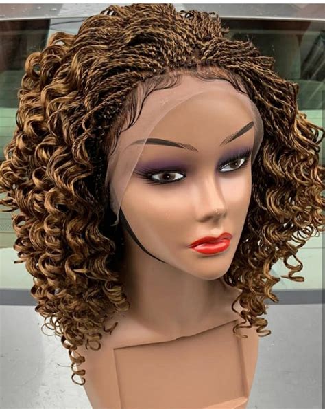 BRAIDED WIG. Full Lace Frontal braided wig. Nigeria woman | Etsy