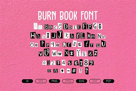 Burn Book SVG Burn book Font Svg Burn Book Letters Mean - Etsy Canada