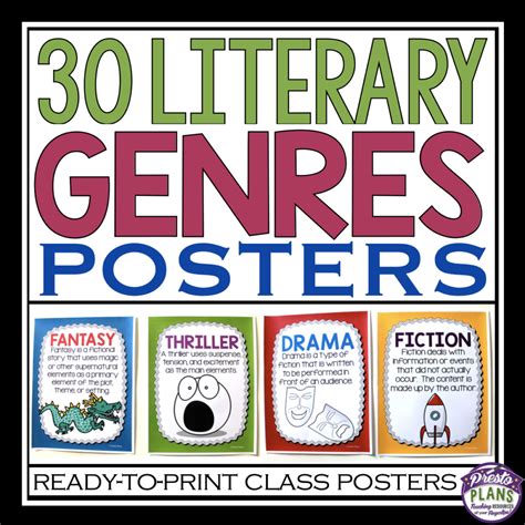 LITERARY GENRES POSTERS - prestoplanners.com