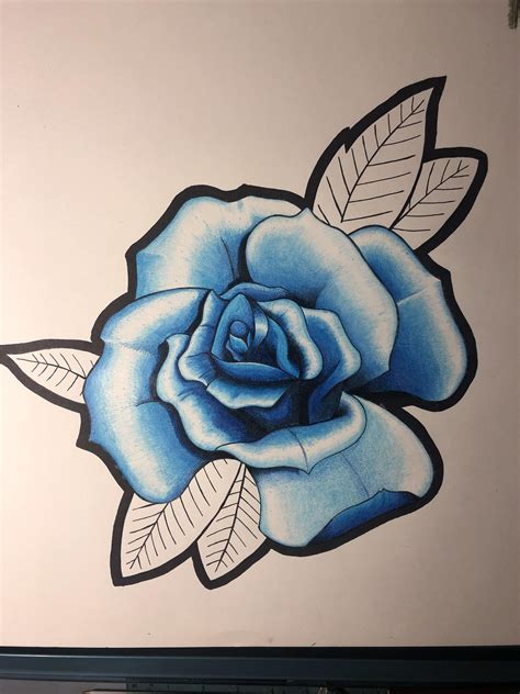 blue rose : r/drawing