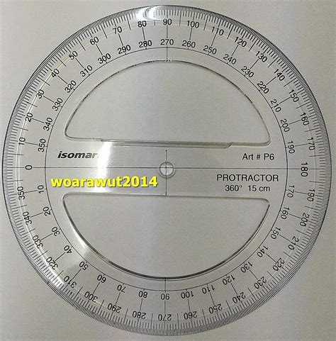 Isomars Full circle protractor diameter 15 cm 360 degree protractor