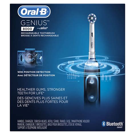 Oral-B GENIUS 8000 Black Power Toothbrush with Bluetooth Connectivity