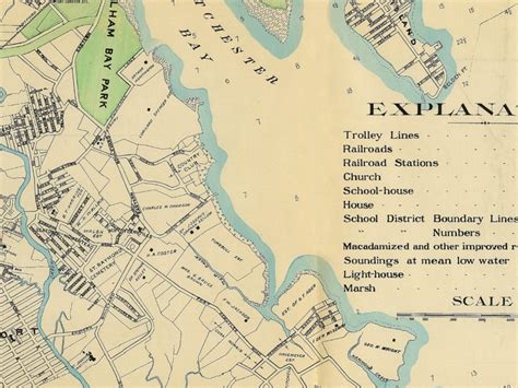 Vintage Map of The Bronx 1900