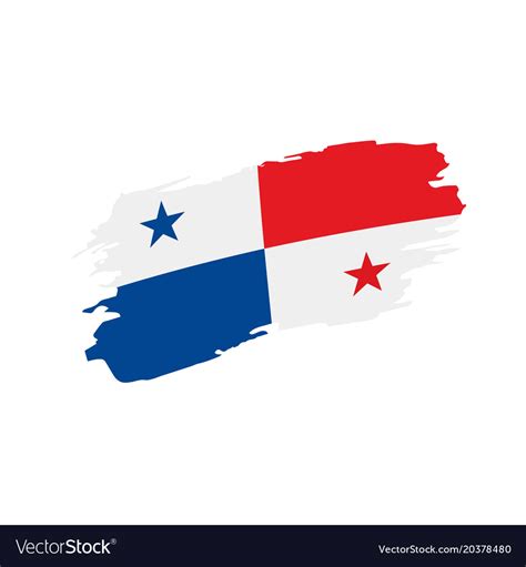 Panama flag Royalty Free Vector Image - VectorStock