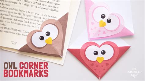 DIY Owl Corner Bookmarks - YouTube