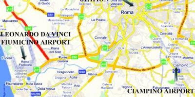 Roma mapa Mapas de Roma (Lazio - Italia) - Aeropuerto