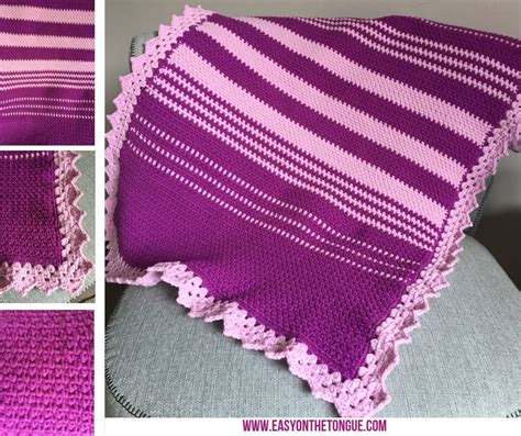 Easy Moss Stitch Crochet Baby Blanket