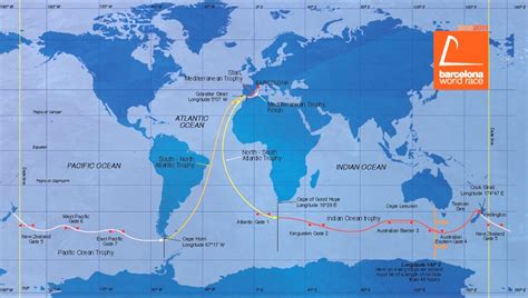 ESA - Barcelona World Race route