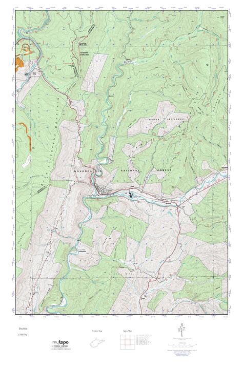 MyTopo Durbin, West Virginia USGS Quad Topo Map