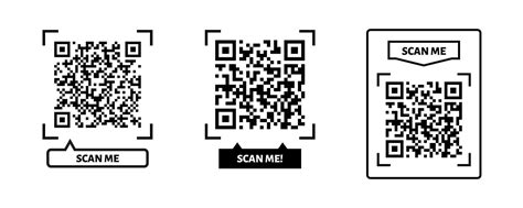 Scan mich qr Code Design. qr Code zum Zahlung, Text Transfer mit Scan mich Taste. Vektor ...