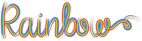 Word Design For Rainbow Stock Illustration - Download Image Now - iStock