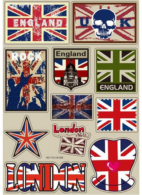 England Flag Stickers 11pcs Laptop Sticker Suitcase | Etsy