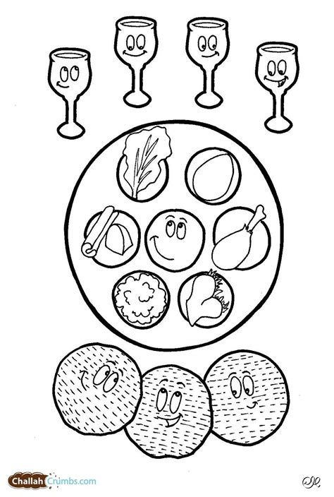 Passover Seder Coloring Page