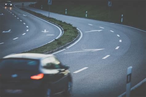 Cars on a Highway at Sunset Stock Image - Image of congestion, night ...