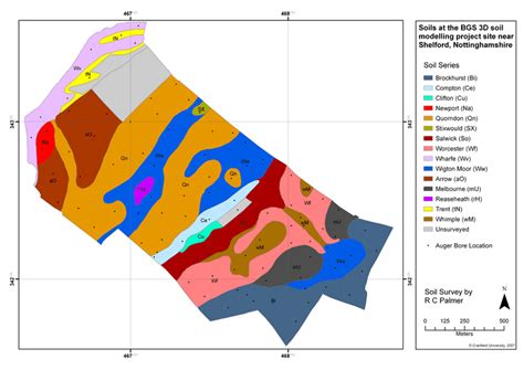 Map of the soil survey undertaken at Shelford. Full details can be... | Download Scientific Diagram