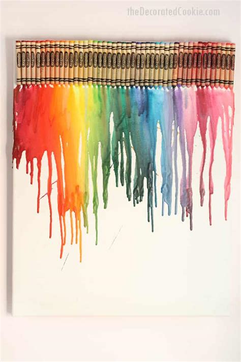 CRAYON ART! Crayon crafts and melted crayon art for kids and adults.