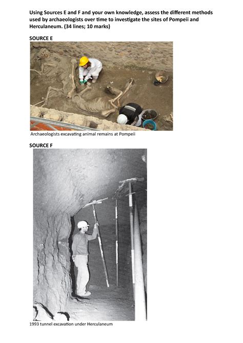 Archaeological methods - 2007 - model answer - Using Sources E and F ...