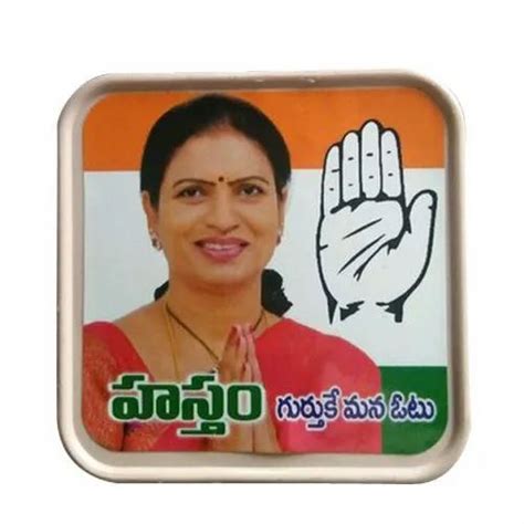 Political Advertising Badge, Size: 5x5 cm at Rs 5/piece in Hyderabad | ID: 20514184897