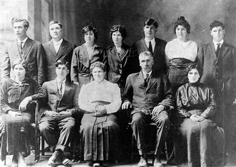 Emma Byrd Young, third left, pictured with her her husband George and ...