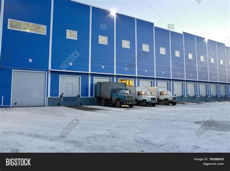 Modern Warehouse Outside, Trucks Image & Photo | Bigstock