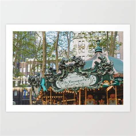 Bryant Park Carousel - New York Photography Art Print by In This Instance Photography | Society6