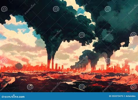 Climate Change, Climate Apocalypse, Pollution, Wildfires Stock ...