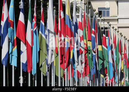 Entrance to the European headquarters of the United Nations, UN, Palais ...