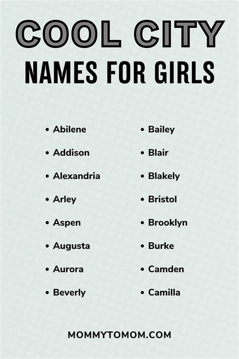 171 Cool City Names For Girls Inspired By Places