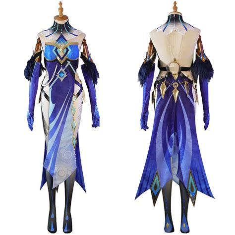 Mirror Maiden Cosplay Costume Anime Game Genshin Impact Fantasy Women Halloween Carnival ...