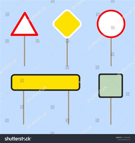 Road Board Collection Road Signs Stock Stock Vector (Royalty Free ...