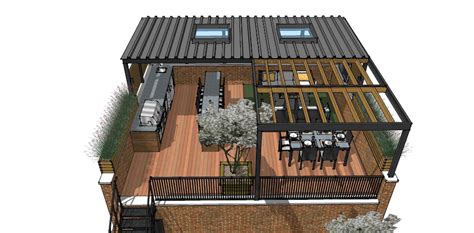 residential roof deck design - Google Search in 2020 | Rooftop design, Deck design, Steel pergola