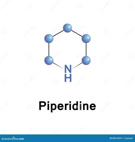 Piperidine is an Organic Compound Stock Vector - Illustration of formula, chemistry: 98123931