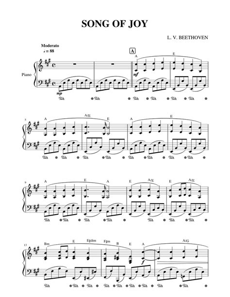 SONG OF JOY Sheet music for Piano (Solo) | Musescore.com